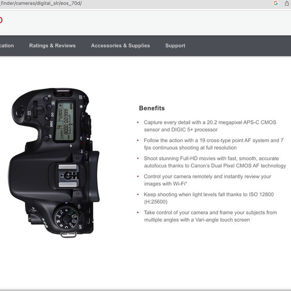 Canon EOS 70D DSLR Camera Body + Accessories - Picture 14 of 17